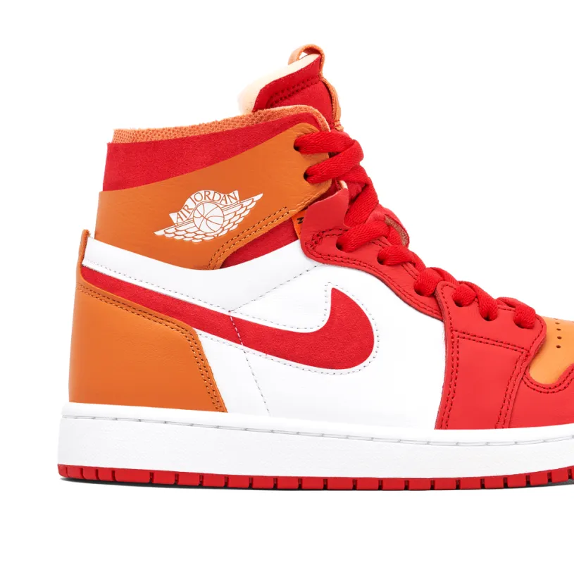Air Jordan 1 High Zoom CMFT Fire Red Curry Womens 