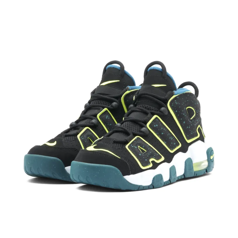 Nike Air More Uptempo Low Black Geode Teal GS 
