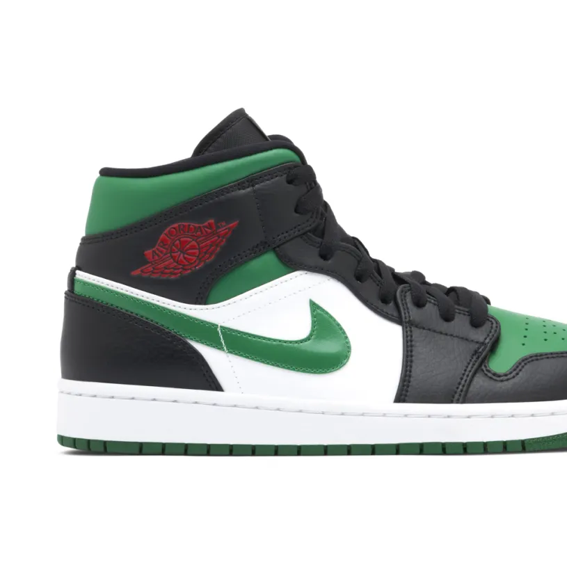 Air Jordan 1 Mid Green Toe 