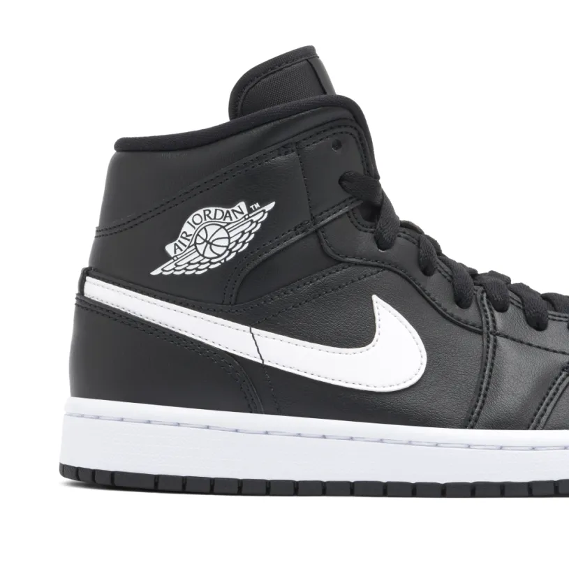 Jordan 1 Mid Black White Womens 