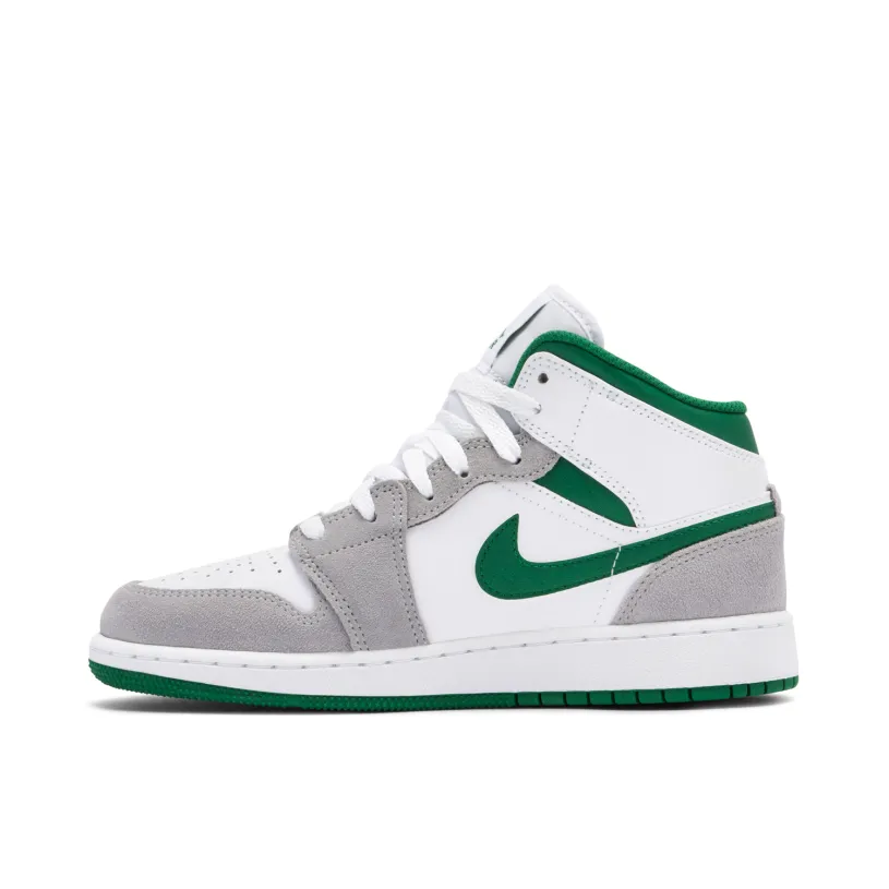 Air Jordan 1 Mid Grey Green GS