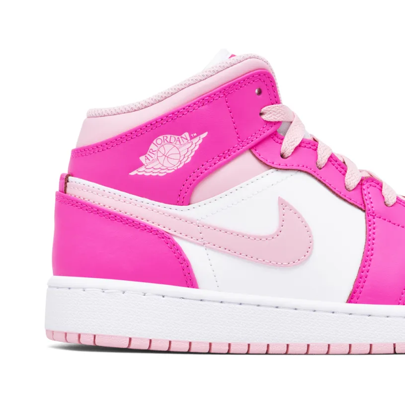 Air Jordan 1 Mid Fierce Pink GS 