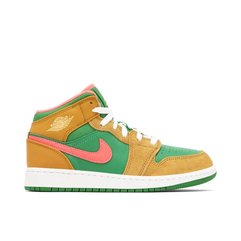 Air Jordan 1 Mid Wheat Watermelon GS