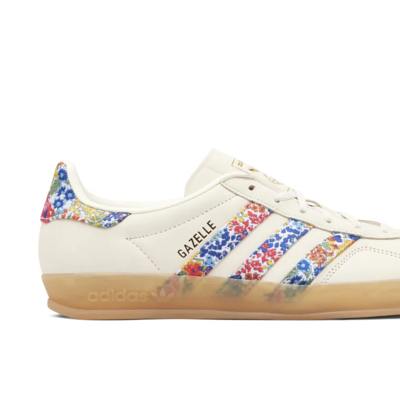 Adidas Gazelle Indoor Liberty London Floral Embroidery Stripes Womens 