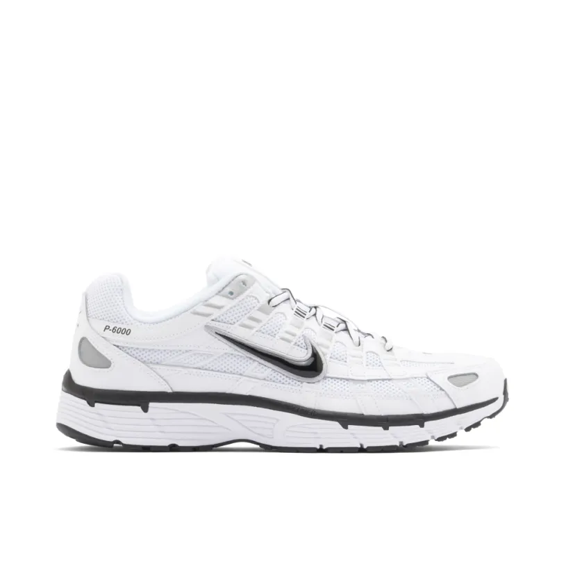 Nike P-6000 White Metallic Silver Black