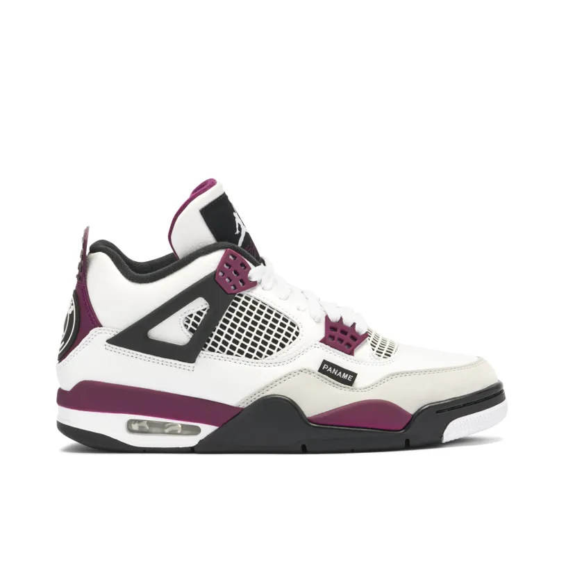 Air Jordan 4 x PSG White Neutral Grey Bordeaux