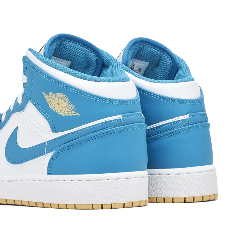 Air Jordan 1 Mid White Teal GS 