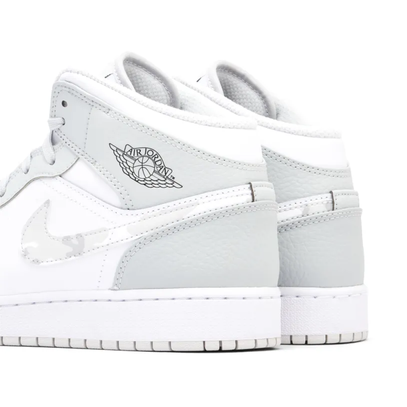 Air Jordan 1 Mid Grey Camo GS 