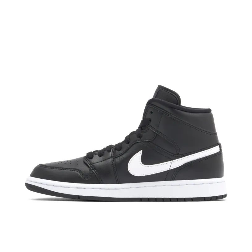 Jordan 1 Mid Black White Womens