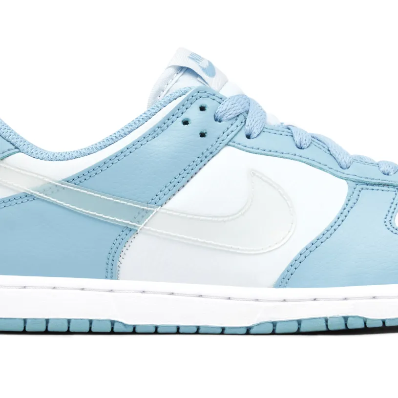 Nike Dunk Low Clear Swoosh Blue PS 