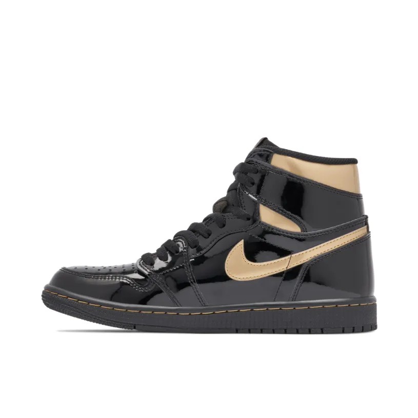 Air Jordan 1 High OG Patent Black Gold