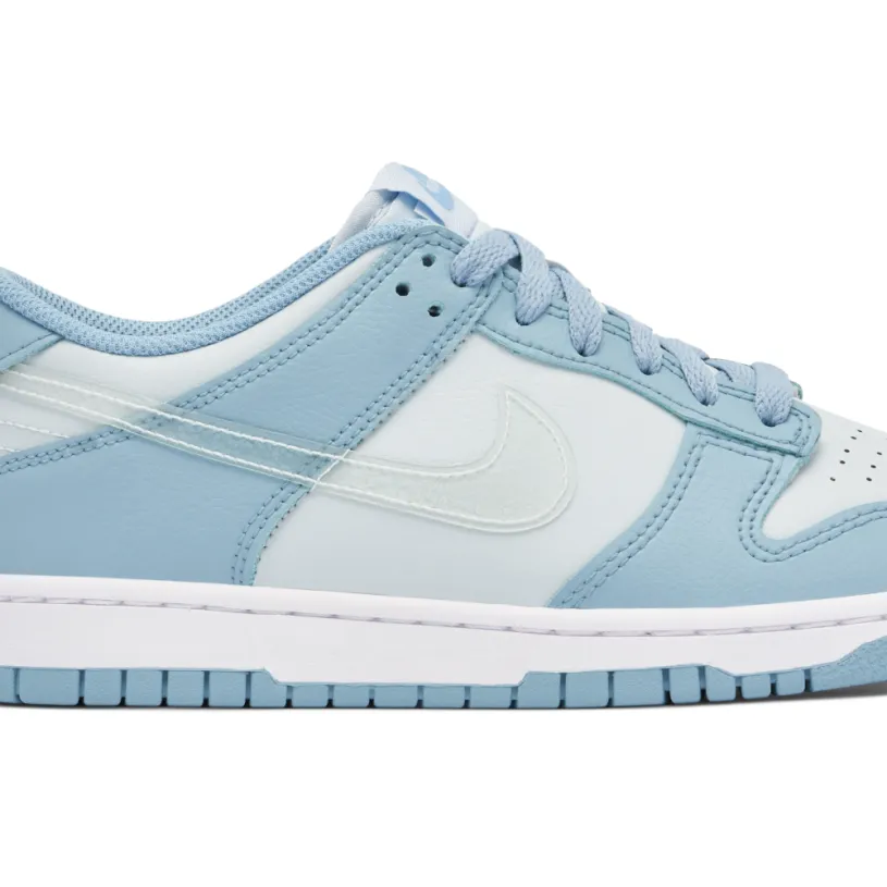Nike Dunk Low Clear Swoosh Blue GS 