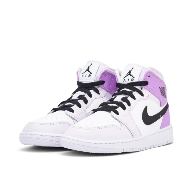 Air Jordan 1 Mid Pink Lavender GS 
