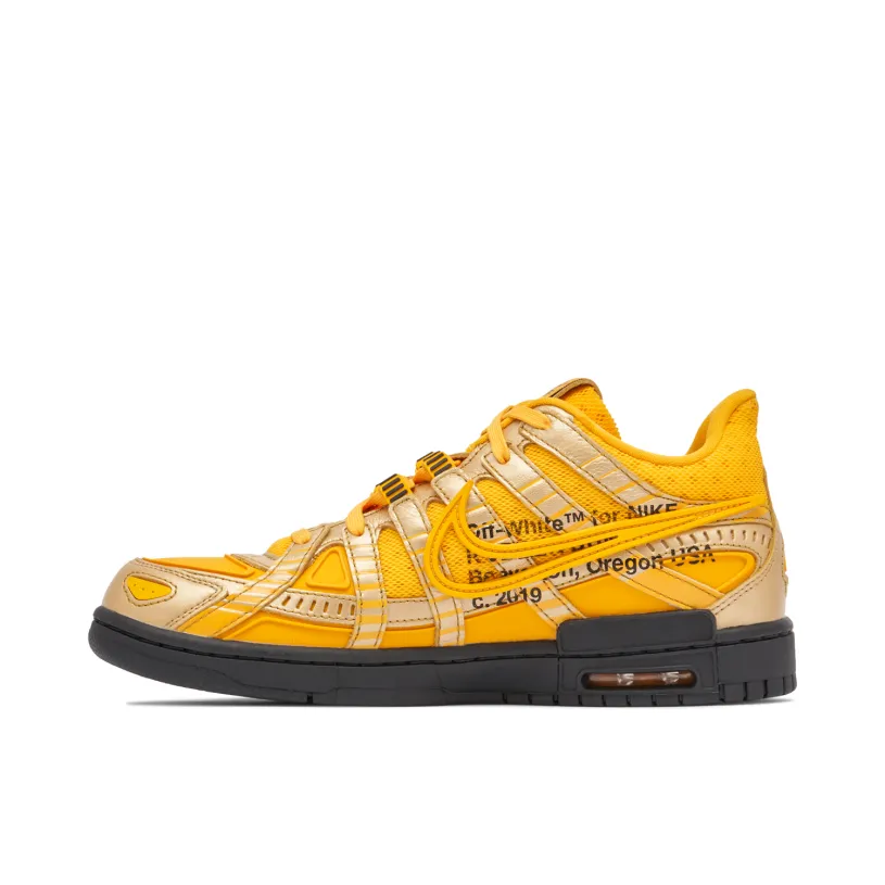 Rubber Dunk x Off White University Gold