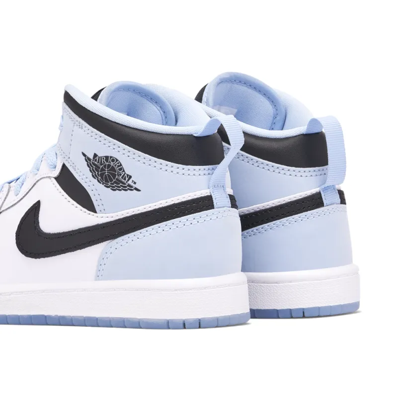 Air Jordan 1 Mid SE White Ice Blue PS 