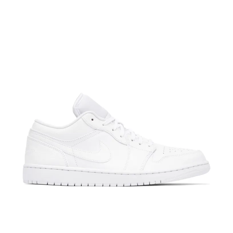 Air Jordan 1 Low Triple White Tumbled Leather