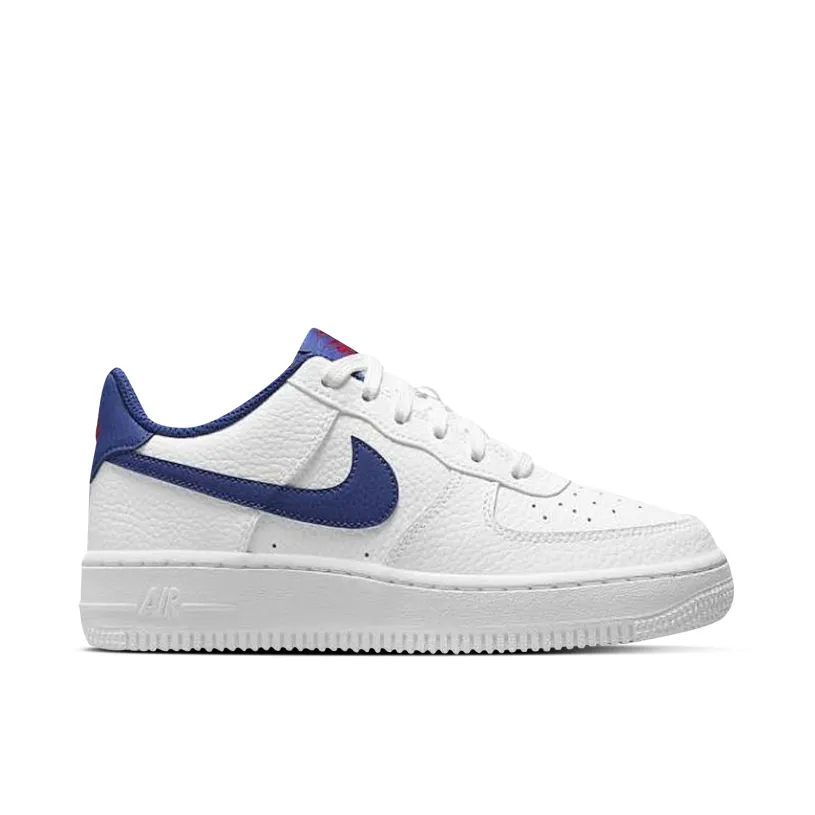 Nike Air Force 1 Low White Blue Swoosh GS