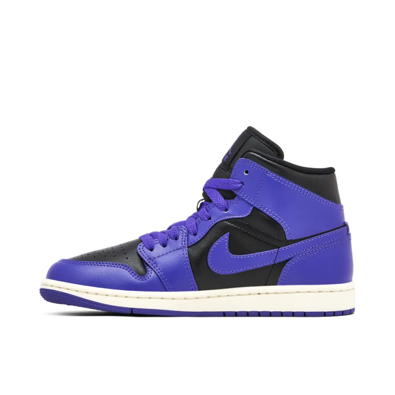 Air Jordan 1 Mid Purple Black Womens