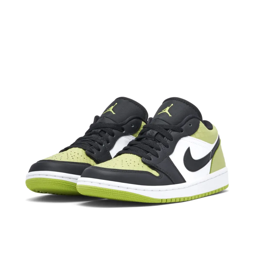Air Jordan 1 Low Snakeskin Vivid Green Womens 