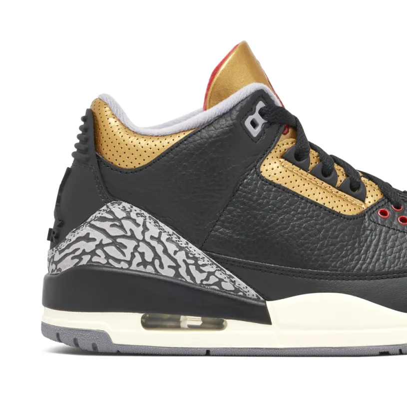 Air Jordan 3 Black Gold Womens 