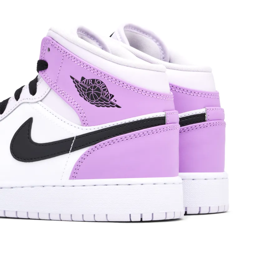 Air Jordan 1 Mid Pink Lavender GS 