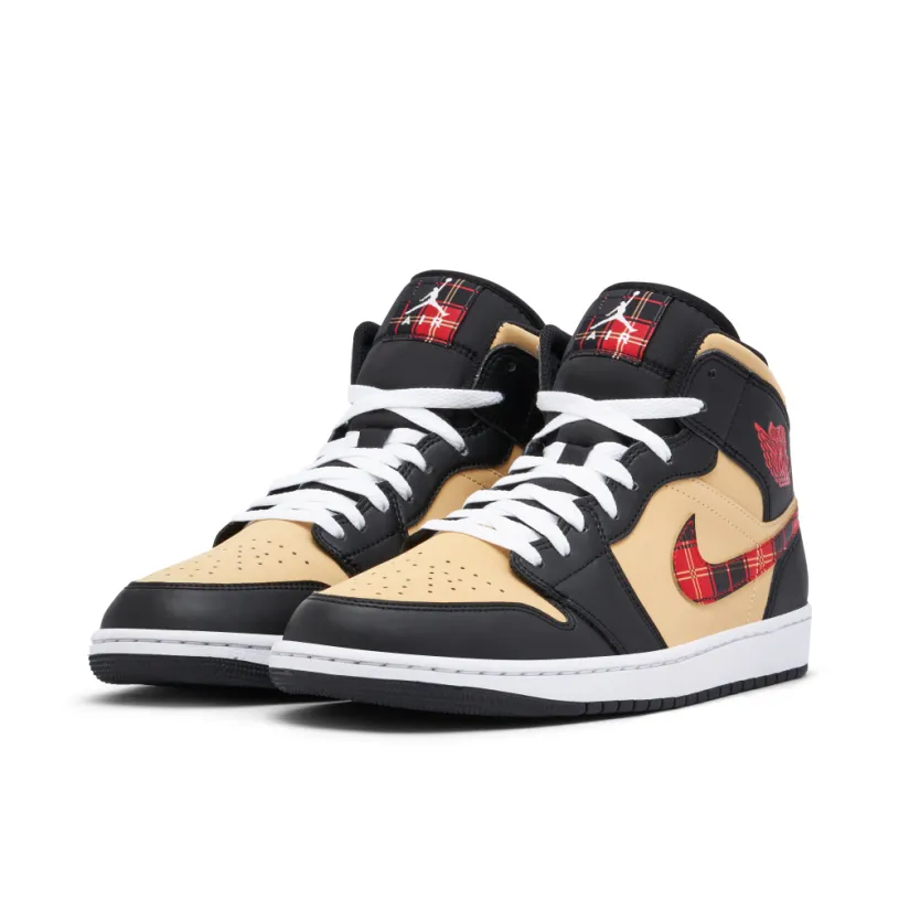 Air Jordan 1 Mid Tartan Swoosh 