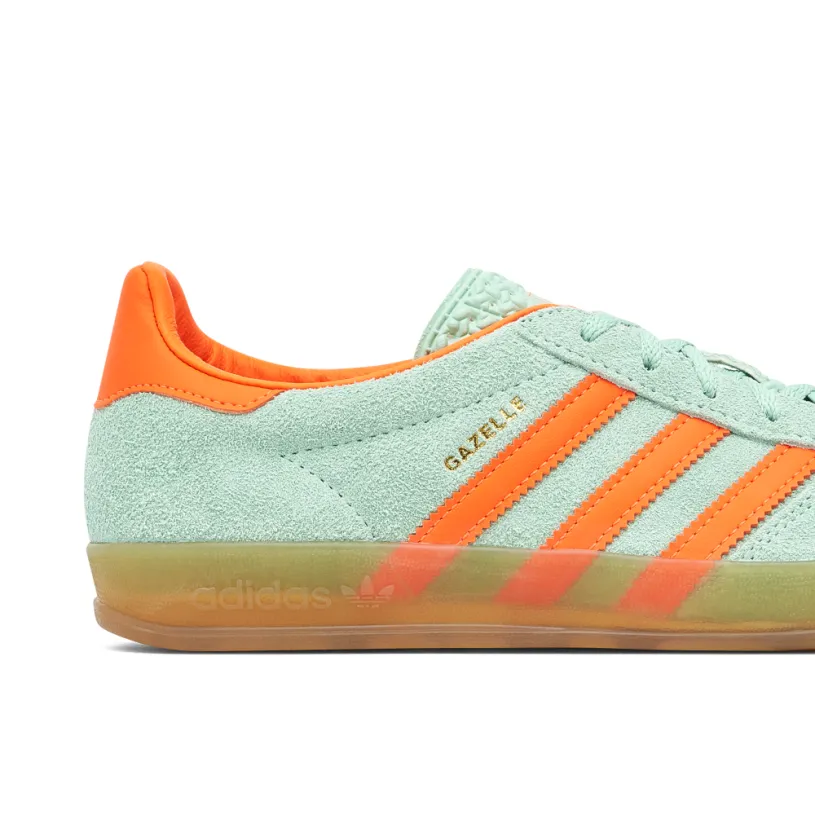 Adidas Gazelle Indoor Pulse Mint Solar Orange Womens 