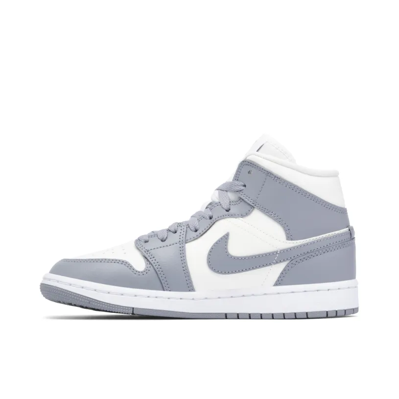 Air Jordan 1 Mid Grey Sail Womens 