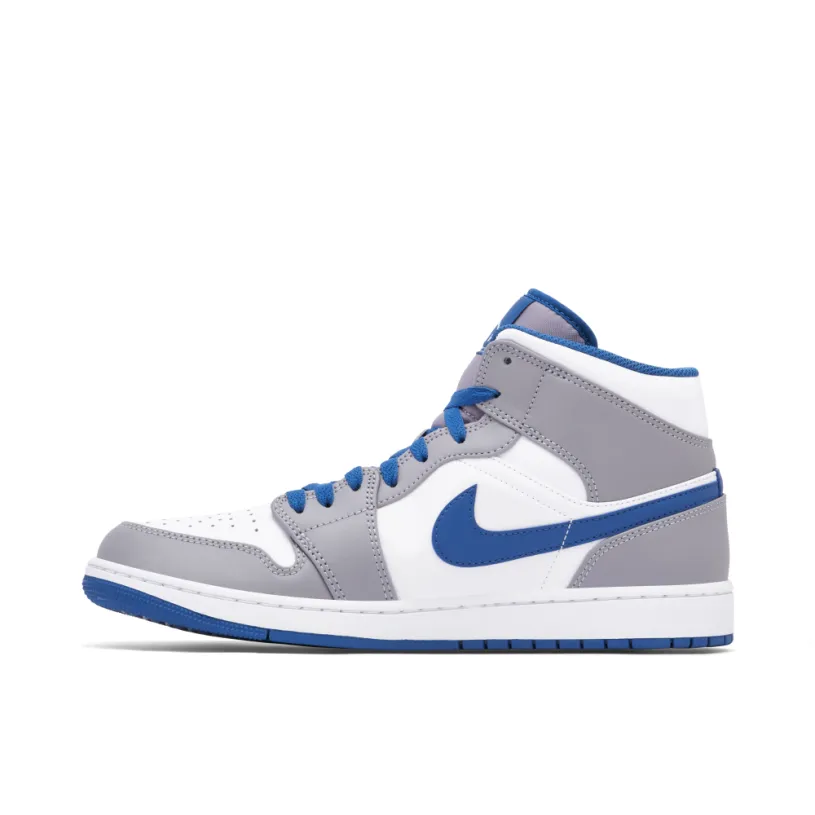 Air Jordan 1 Mid White True Blue Grey