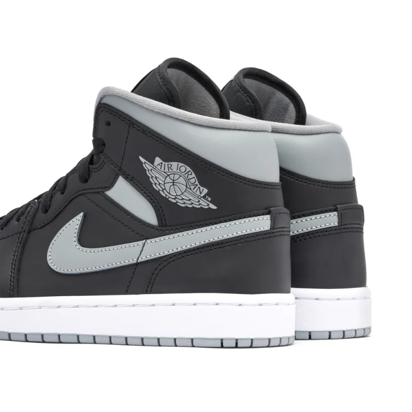 Air Jordan 1 Mid Shadow Black Grey Womens 