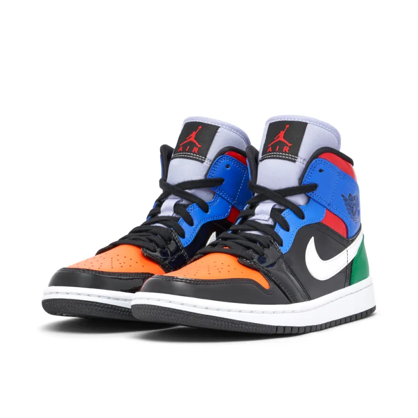 Air Jordan 1 Mid Multi Patent Womens 