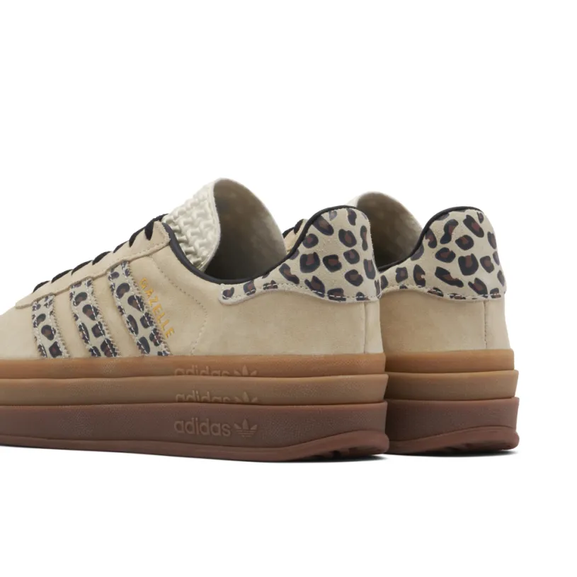 Adidas Gazelle Bold Cream Black Leopard Womens 