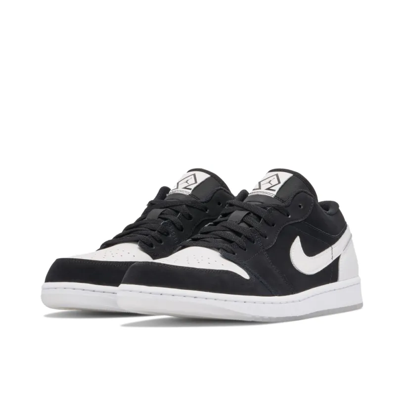 Air Jordan 1 Low Black White Diamond 