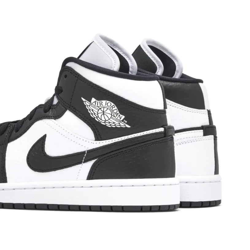 Air Jordan 1 Mid Split Black White Womens Two Tone 