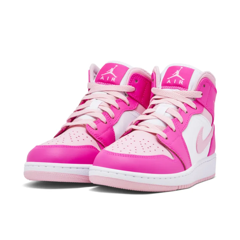 Air Jordan 1 Mid Fierce Pink GS 
