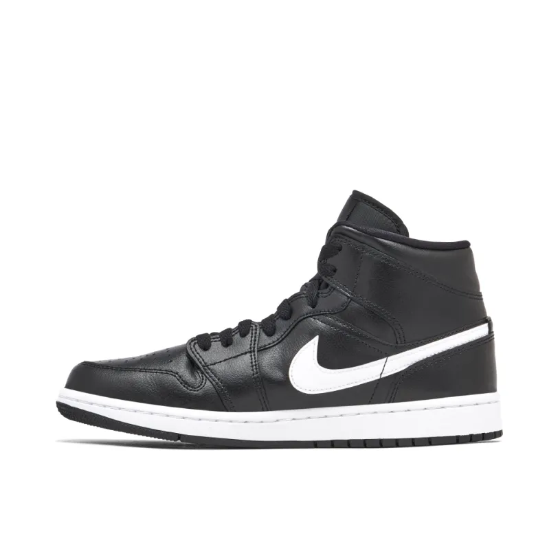 Air Jordan 1 Mid Black White Womens
