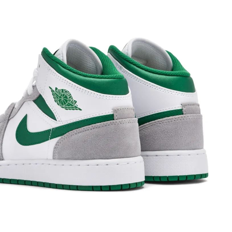 Air Jordan 1 Mid Grey Green GS 