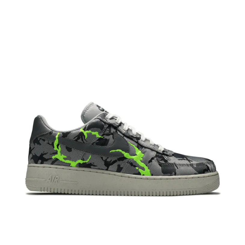 Nike Air Force 1 Low 07 LX Light Smoke Grey Green Camo Embroidery