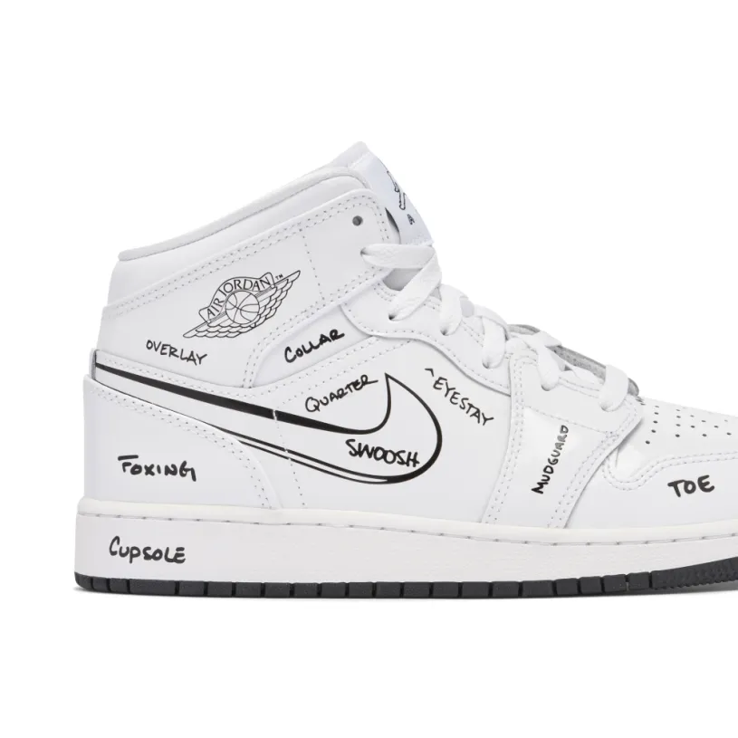 Air Jordan 1 Mid Schematic GS 