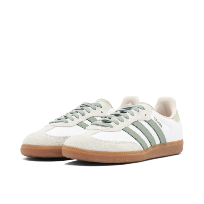 Adidas Samba OG Cloud White Silver Green Putty Mauve 