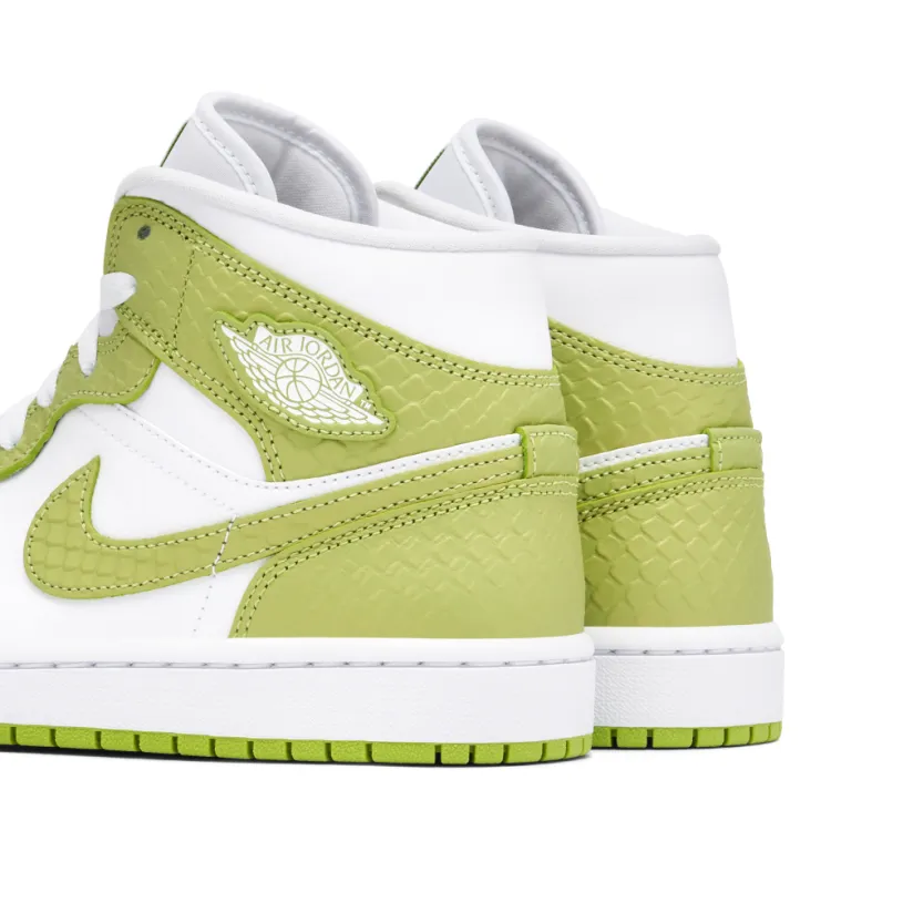 Air Jordan 1 Mid Green Python Womens 