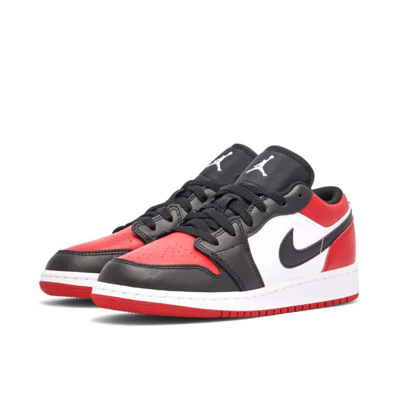 Air Jordan 1 Low Bred Toe GS 