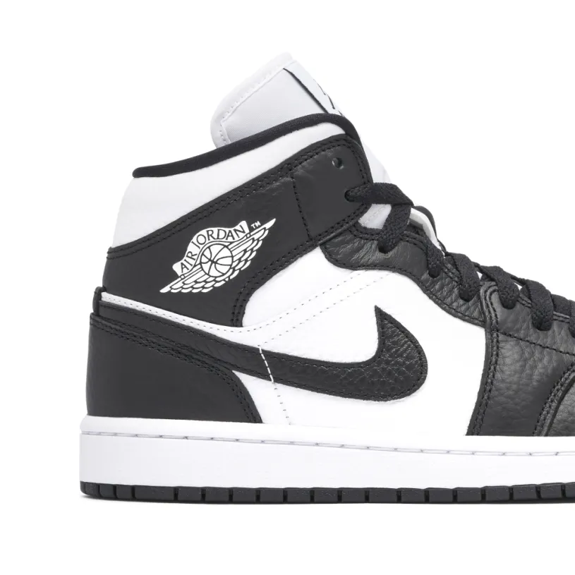 Air Jordan 1 Mid Split Black White Womens Two Tone 