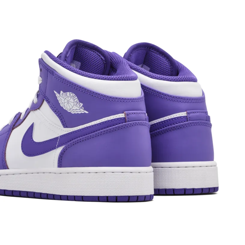 Air Jordan 1 Mid Purple Venom GS 