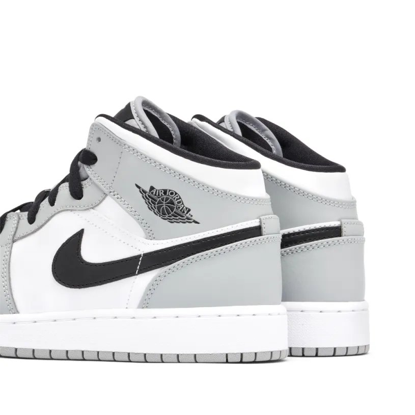 Air Jordan 1 Mid GS Light Smoke Grey 