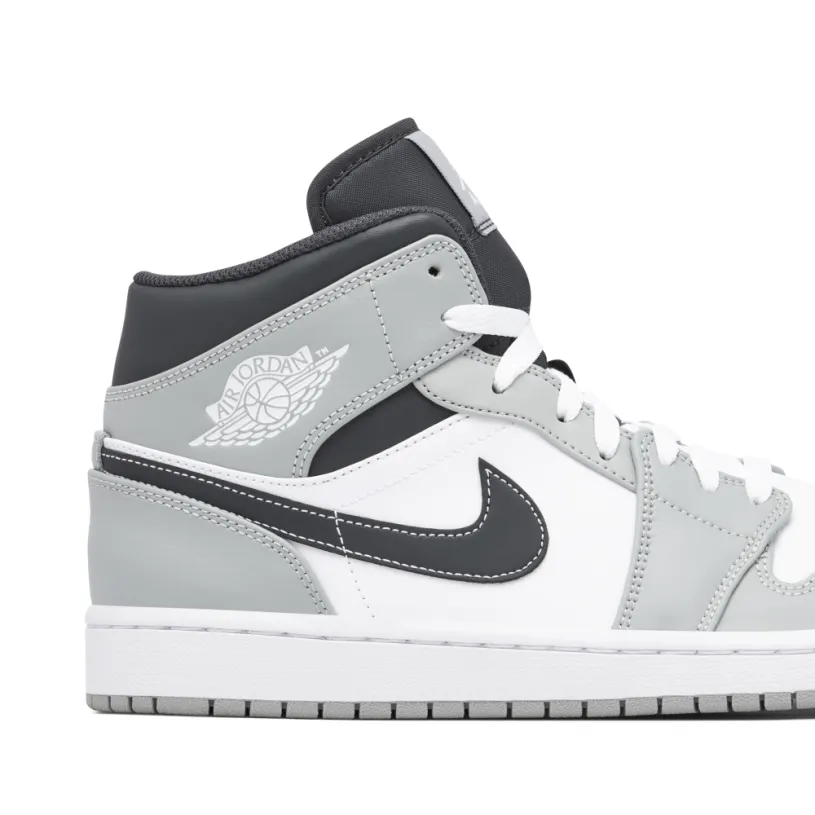 Air Jordan 1 Mid Smoke Grey Black 