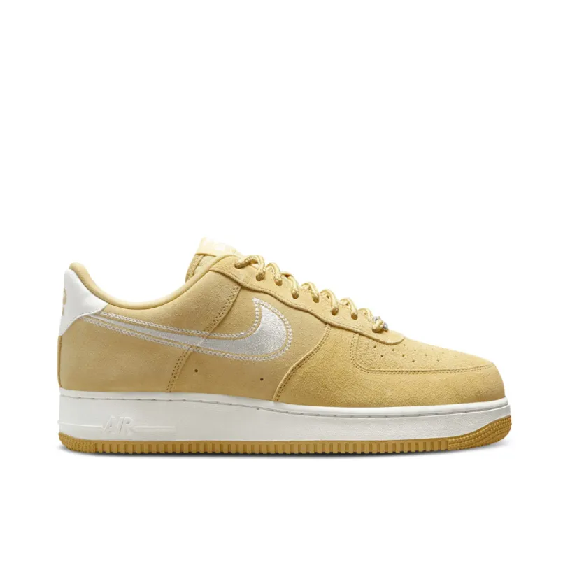 Nike Air Force 1 Low '07 LV8 Buff Gold Sail Embroidered Swoosh