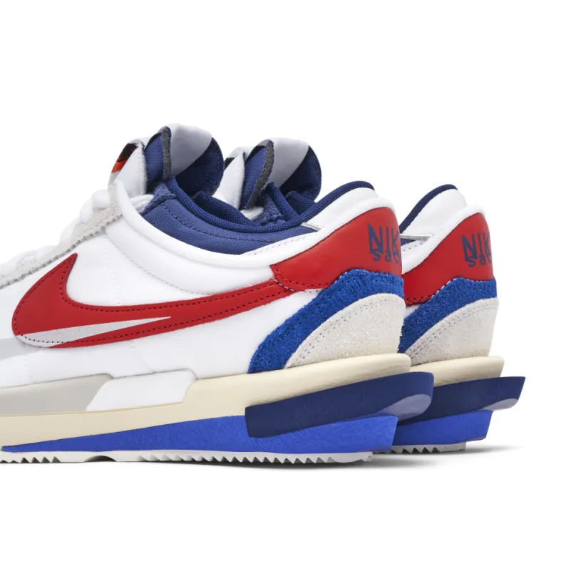 Nike Cortez 4.0 x sacai White University Red Blue 