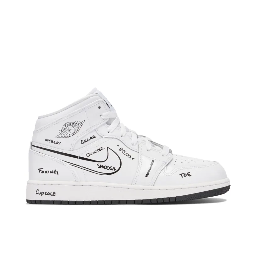 Air Jordan 1 Mid Schematic GS