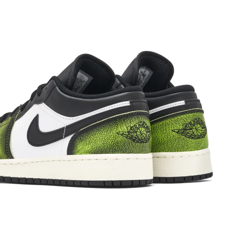 Air Jordan 1 Low White Black Green GS 